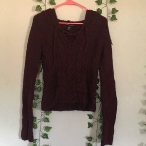 Abercrombie & Fitch Knit Hooded Sweater